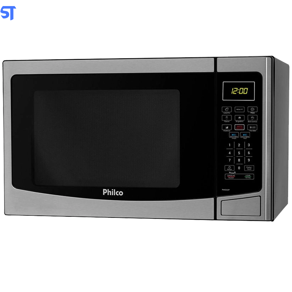 Micro-Ondas Philco 32 Litros Inox e Preto PMO33IP –220 Volts
